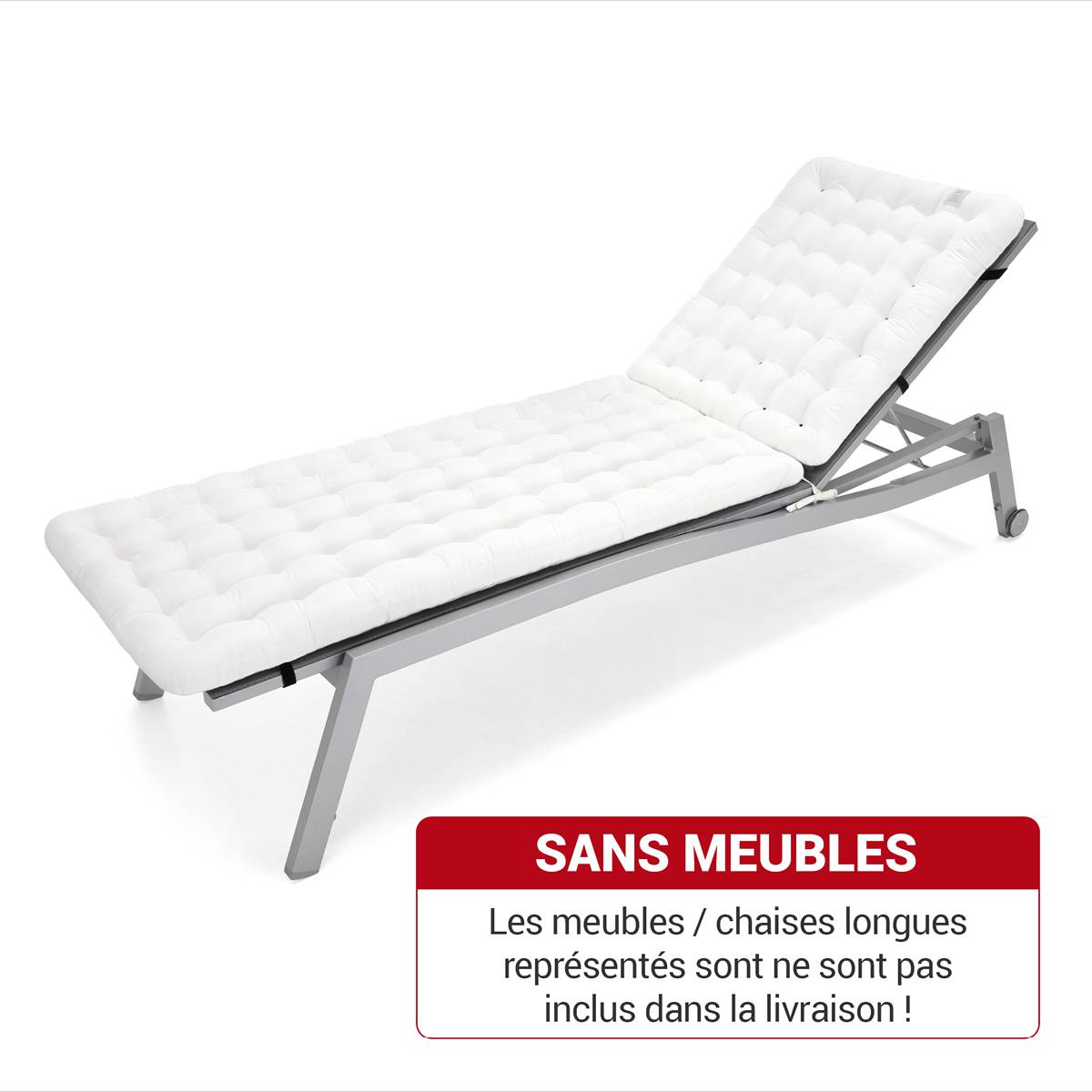 Coussin de Transat | 200x60 cm | Blanc - HAVE A SEAT Living - Image 4