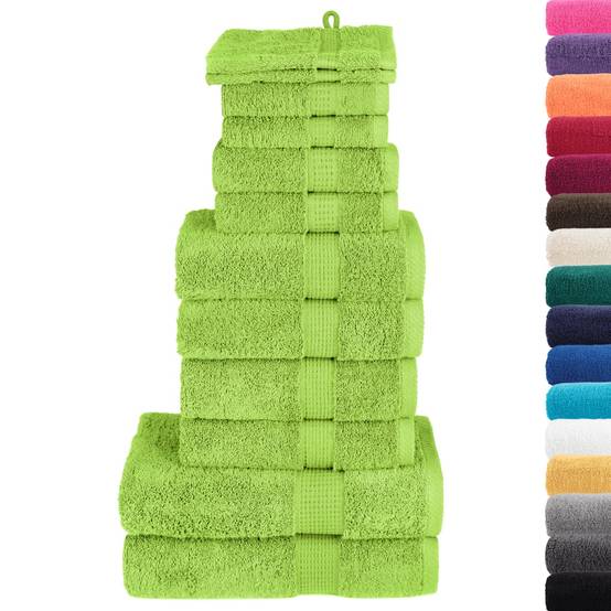 Ensemble de serviettes de qualité supérieure SOLUND 12 pcs vert Maison Chic - Image 1