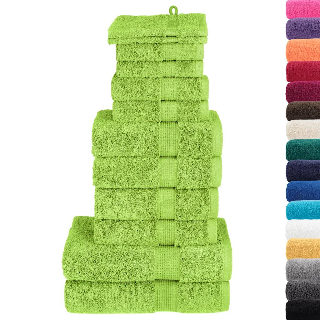 Ensemble de serviettes de qualité supérieure SOLUND 12 pcs vert Maison Chic - Image 1