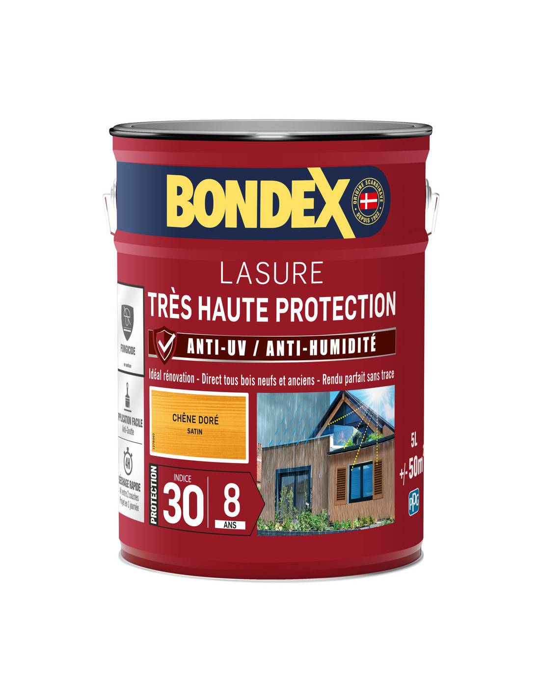 Bondex - Lasure 8ans Très Haute Protection Satiné Bidon 5l - Bondex