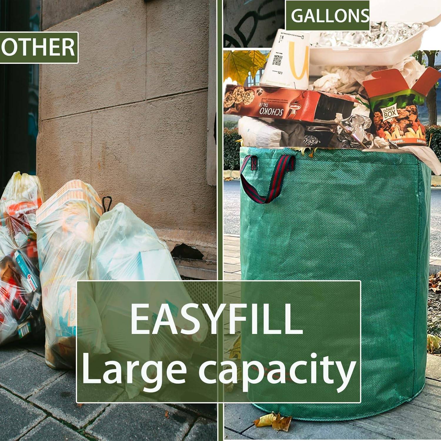 Grands sacs résistants pour déchets de jardin - 67x76cm DtopbuyAge - Image 4