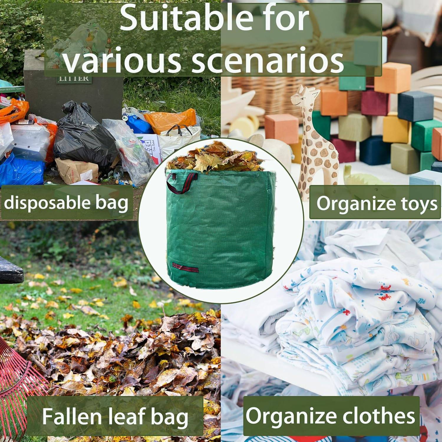 Grands sacs résistants pour déchets de jardin - 67x76cm DtopbuyAge - Image 5