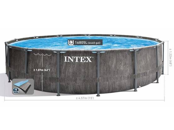 Piscine tubulaire Baltik ronde 4,57 x 1,22 m - Intex - Image 8
