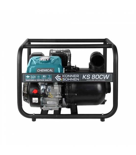 Motopompe spéciale eau de mer et produits chimiques 212cc 3 pouces 60000L/h Könner Söhnen KS 80CW - Image 1