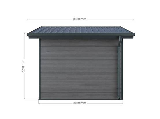 Direct Abris - Abri de Jardin Composite ISORA - 9m2 Gris - Cabane Atelier / Abri Velo - Image 7