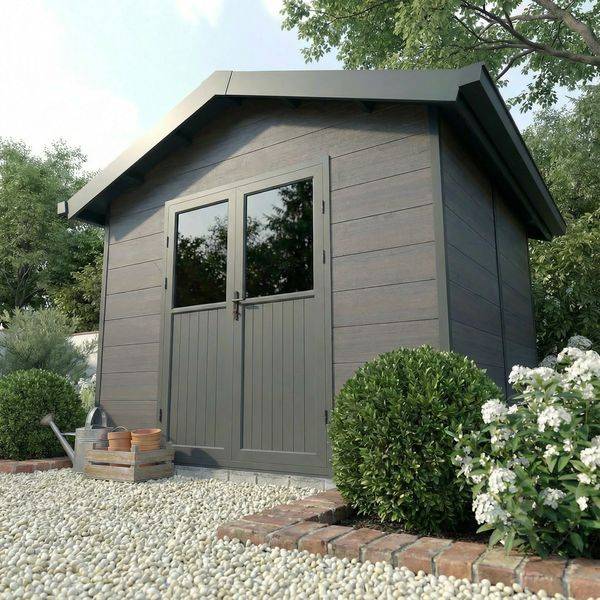 Abri de Jardin Composite ISORA - 9m2 Gris - Cabane Atelier / Abri Velo - Image 2
