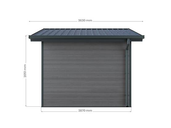 Abri de Jardin Composite ISORA - 9m2 Gris - Cabane Atelier / Abri Velo - Image 7