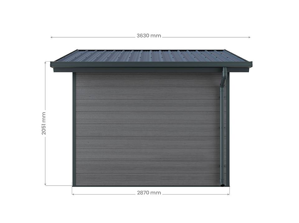 Abri de Jardin Composite ISORA - 9m2 Gris - Cabane Atelier / Abri Velo - Image 7