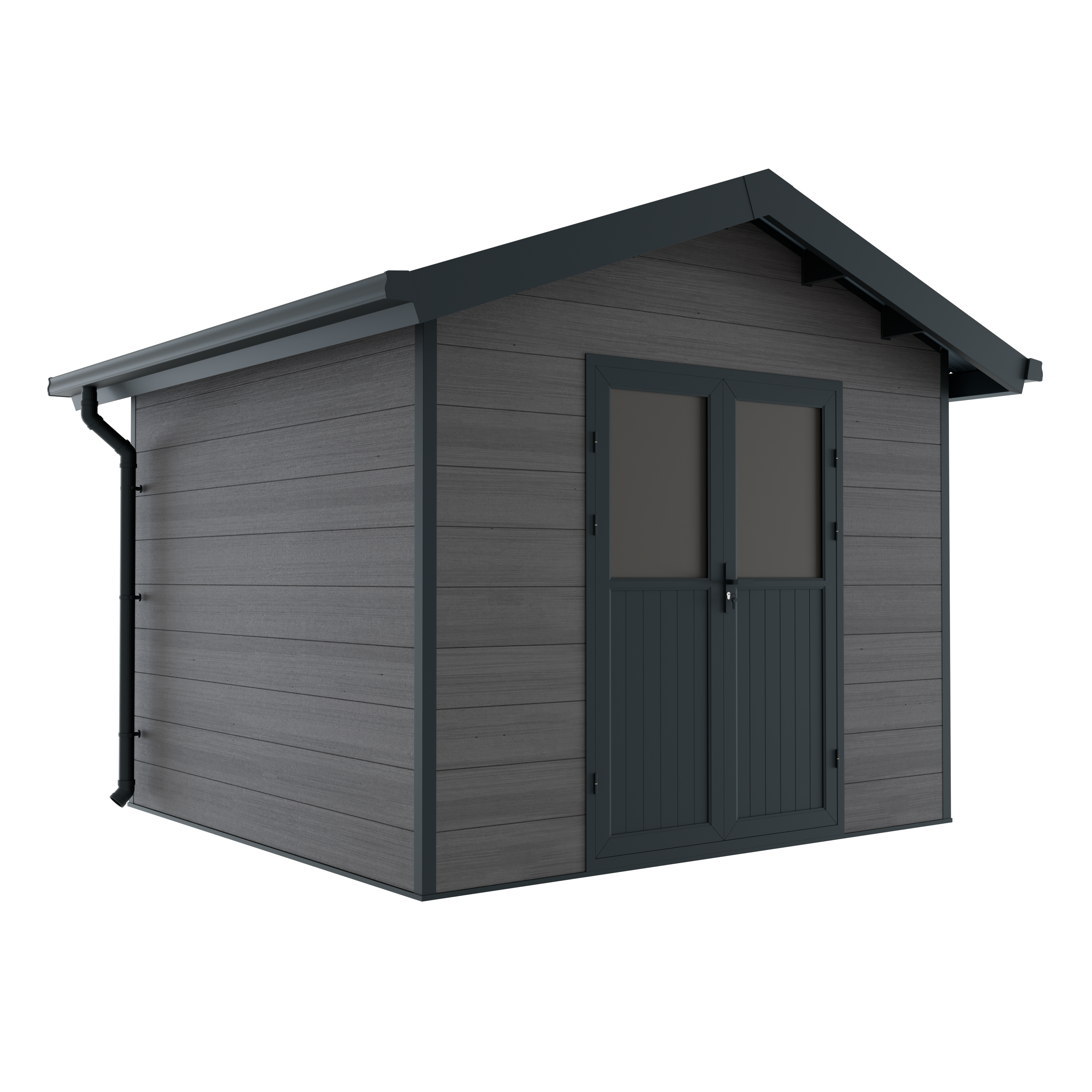 Abri de Jardin Composite ISORA - 9m2 Gris - Cabane Atelier / Abri Velo - Image 3