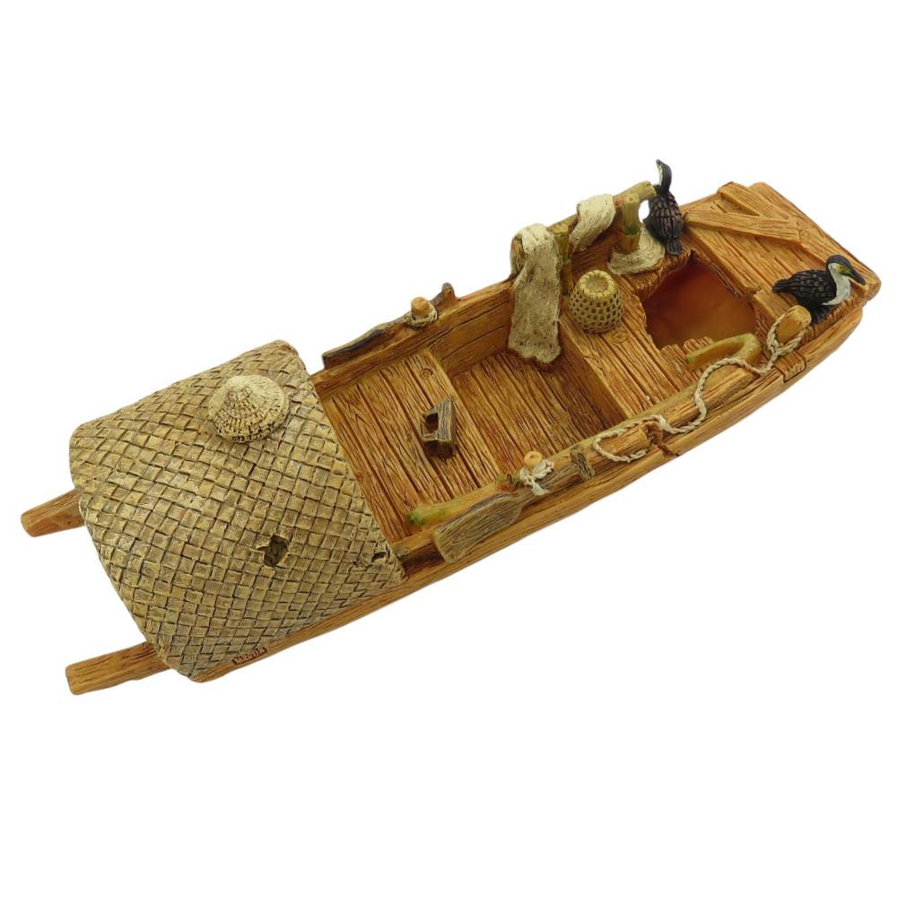 animallparadise - Bateau Pagode model 3 L, 27 x 9 x 10 cm, décoration aquarium - Image 2