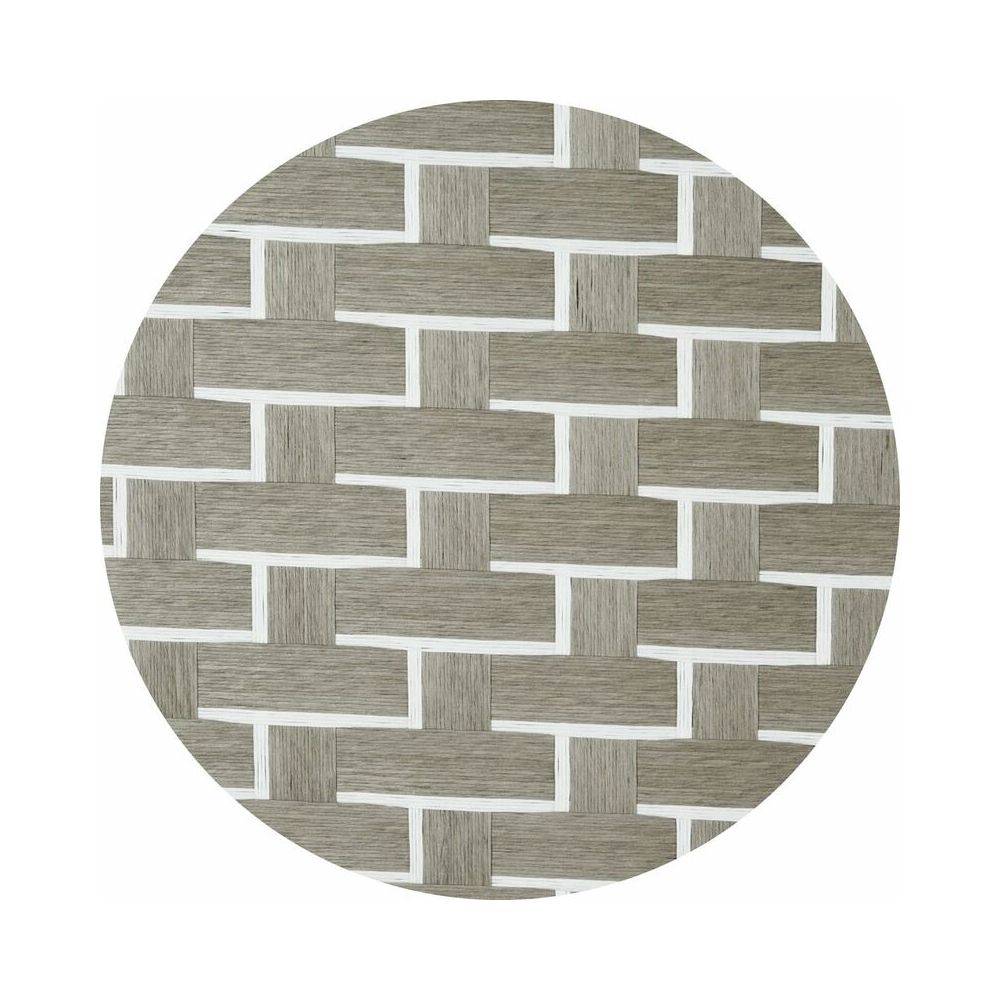 Aubry Gaspard - Paravent en nylon blanc et gris clair 3 panneaux - Image 2