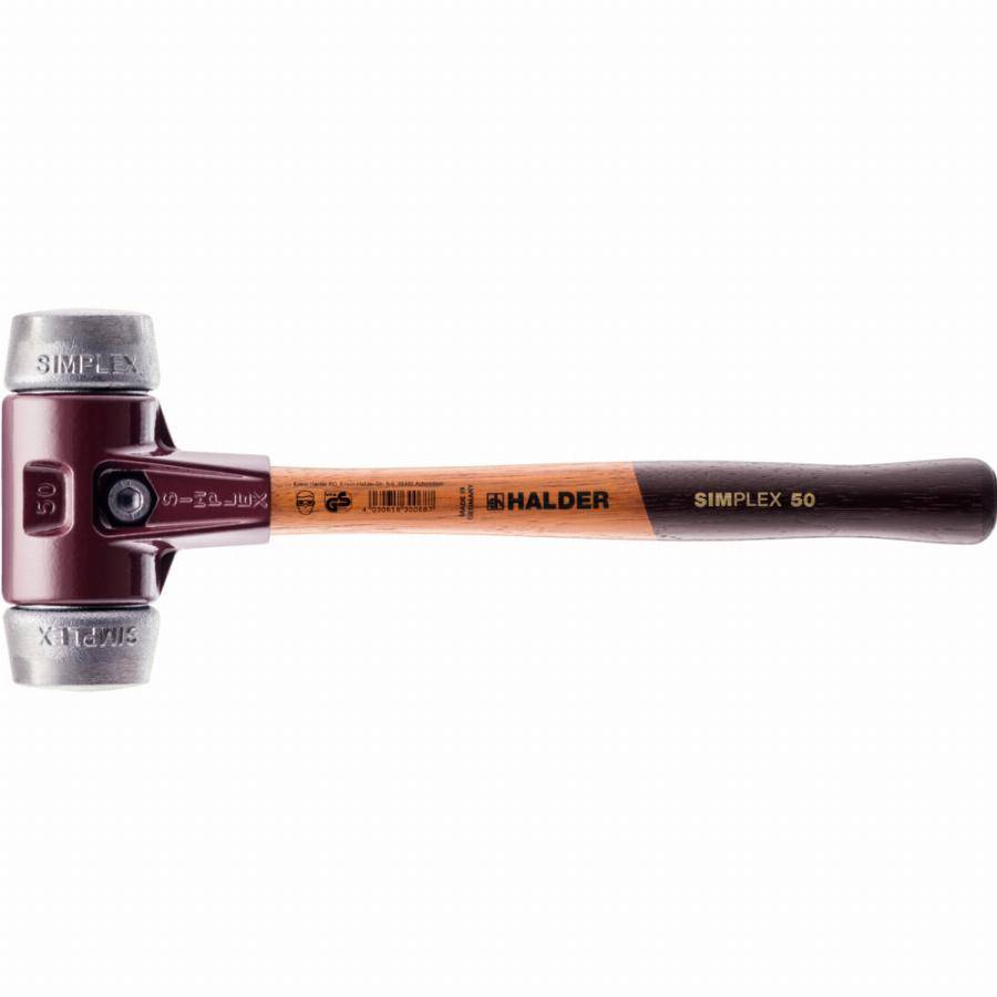 Maillet HALDER SIMPLEX Métal doux avec boîtier en fonte malléable et manche en bois - D=30 mm - 3009.030