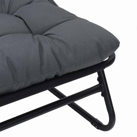 Mobilier de jardin avec coussin Noir 60,5 x 81 x 71 cm (2 pcs) - PANGIVO - Image 9