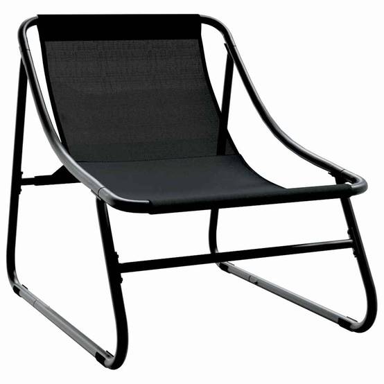 Mobilier de jardin avec coussin Noir 60,5 x 81 x 71 cm (2 pcs) - PANGIVO - Image 5