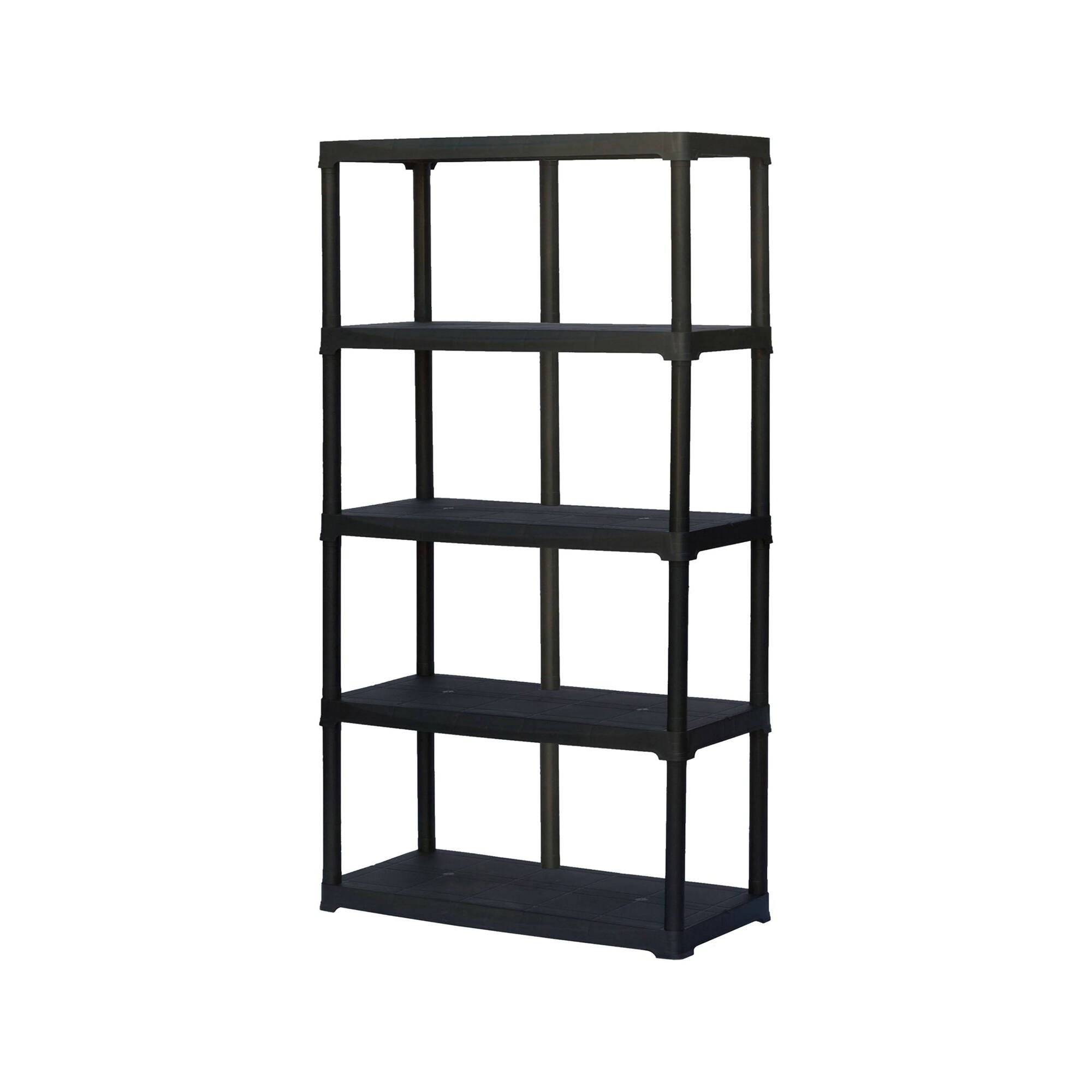 Dmora - Armoire d'extérieur Dammendol, Etagère d'extérieur, Armoire de balcon polyvalente, Armoire d'extérieur, Anthracite, 100x40h176 cm - Dmora - Image 1