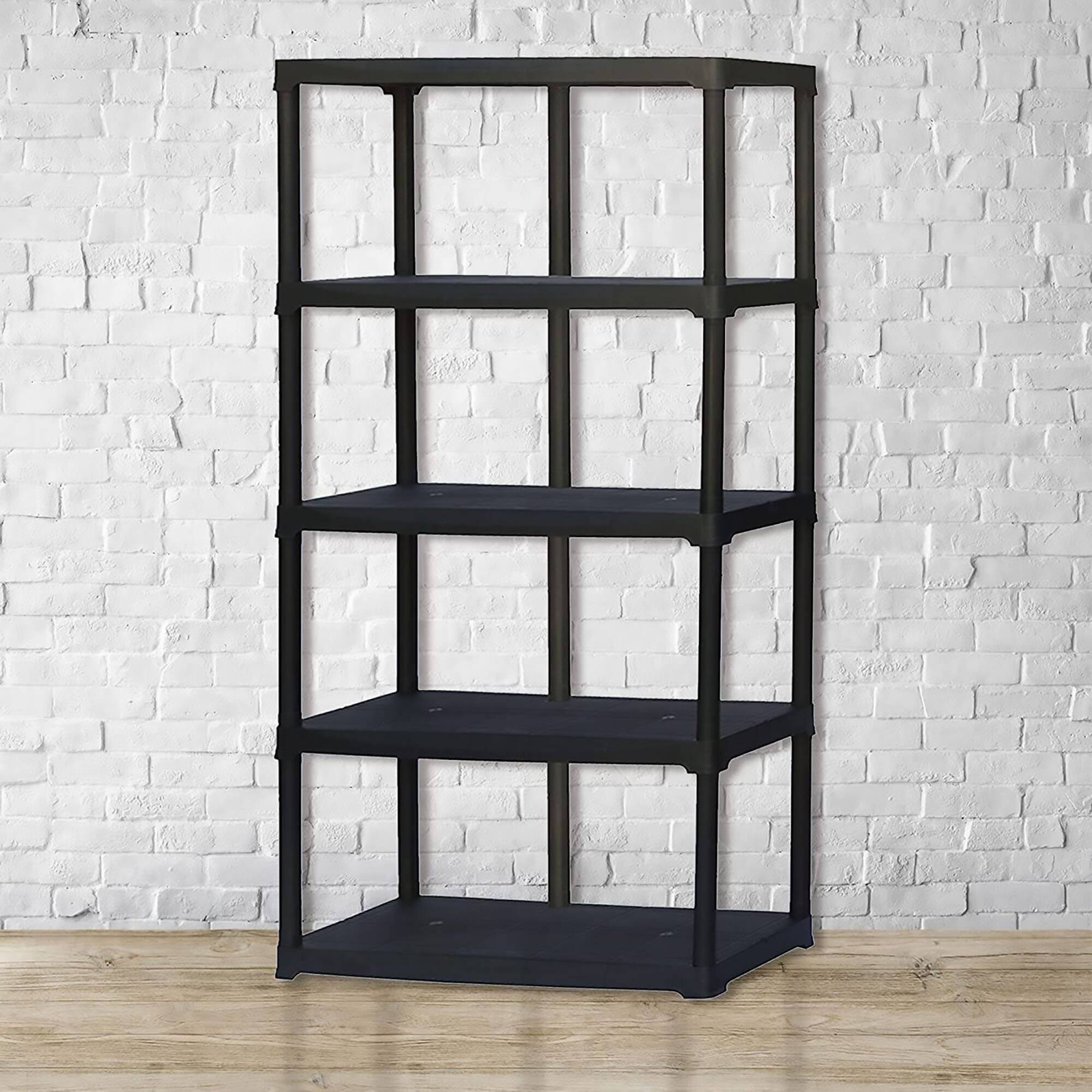 Dmora - Armoire d'extérieur Dammendol, Etagère d'extérieur, Armoire de balcon polyvalente, Armoire d'extérieur, Anthracite, 100x40h176 cm - Dmora - Image 2