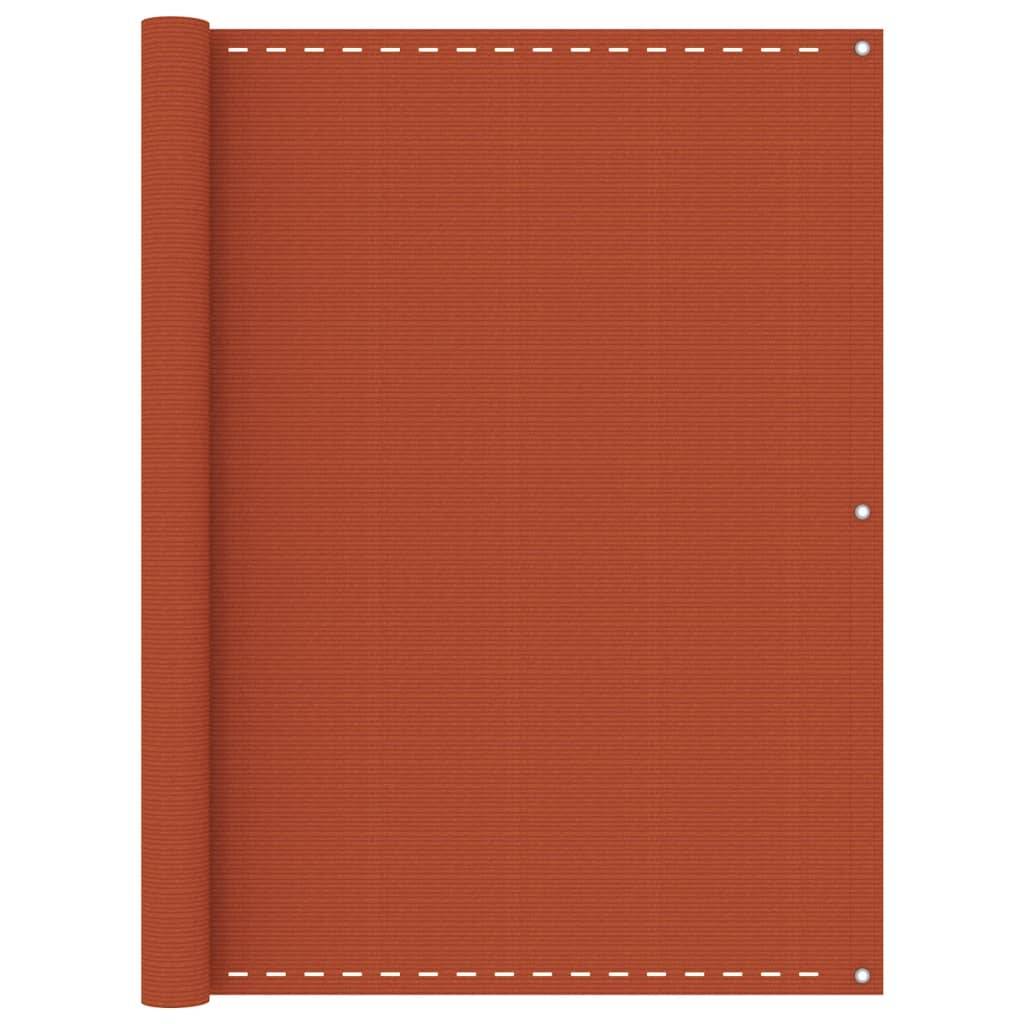 Helloshop26 - Écran de balcon brise pare vue protection confidentialité orange 120 x 400 cm PEHD - Image 1