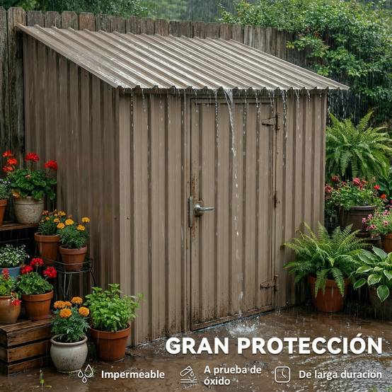 Lot 12 panneaux toit acier galvanisé 7m² abri outils remise 129x45cm marron - Image 8