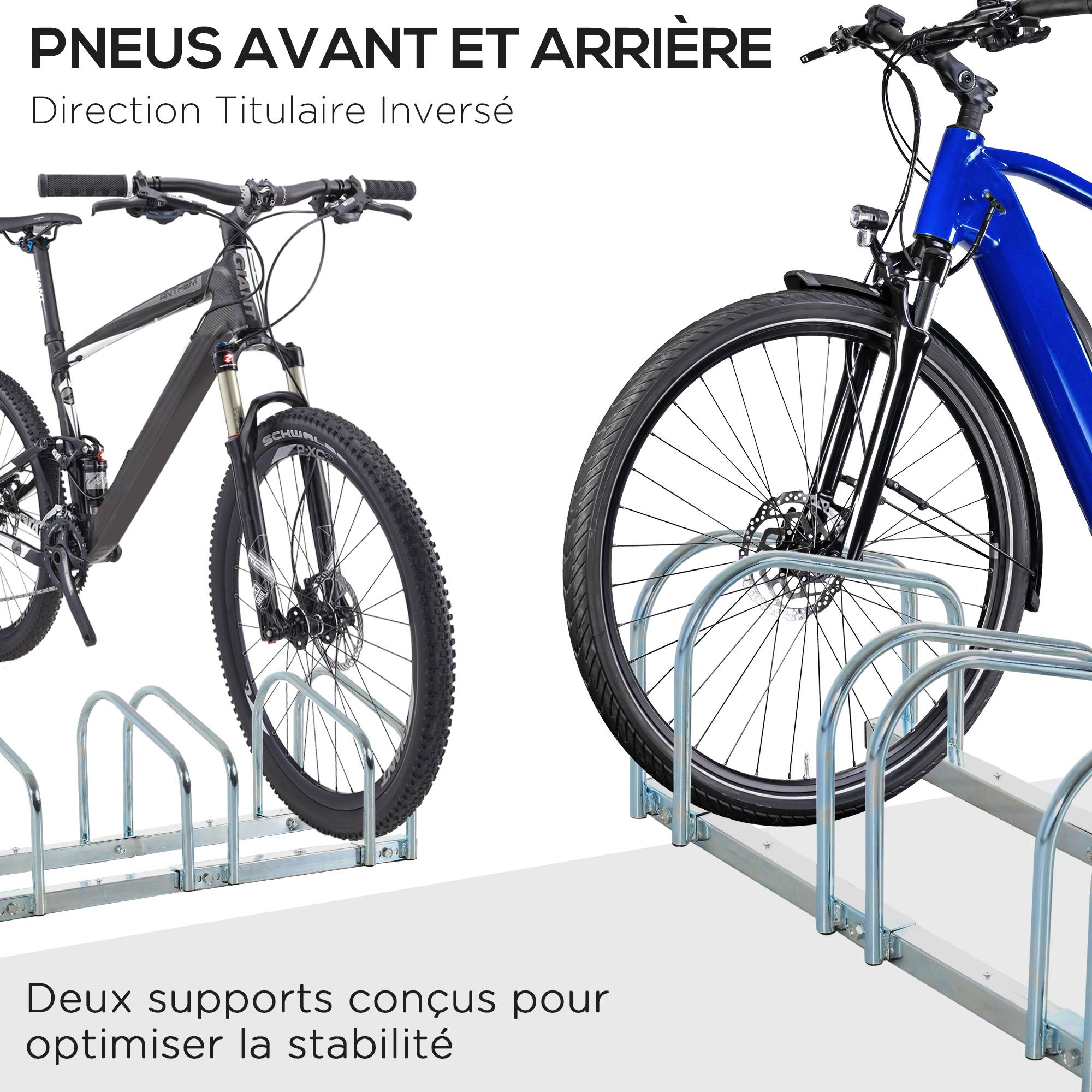 PANGIVO - Râtelier pour 6 vélos acier argent 179 x 33 x 27 cm - PANGIVO - Image 8
