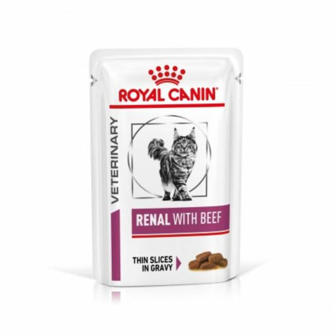 Royal Canin - Royal Canin Veterinary Renal - Bouchées en sauce - Boeuf 12 Sachets 85 g