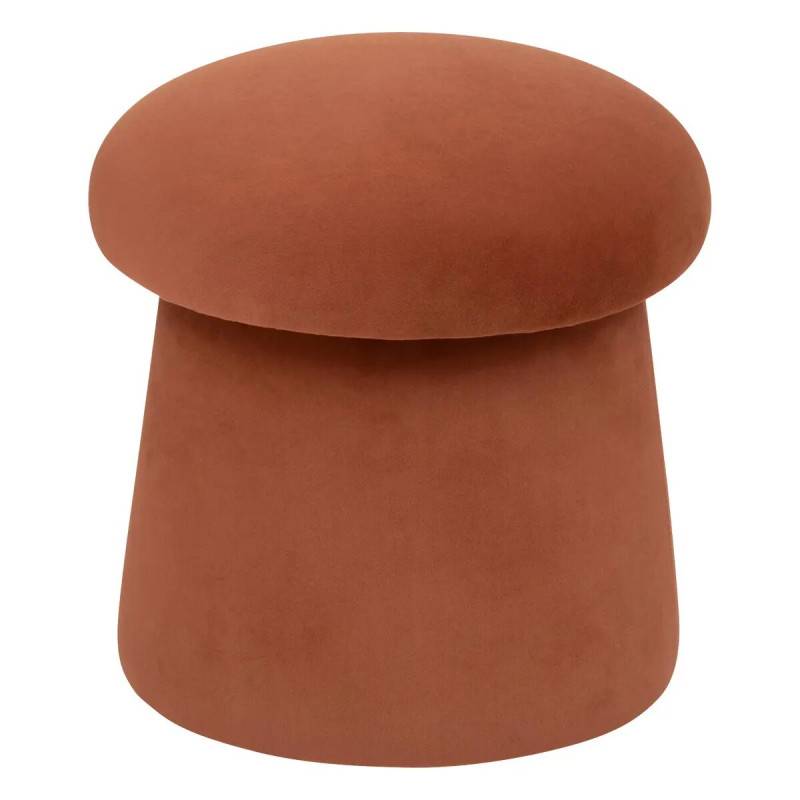 Pouf en velours 40 cm coloris ambre Noa Atmosphera - Image 1