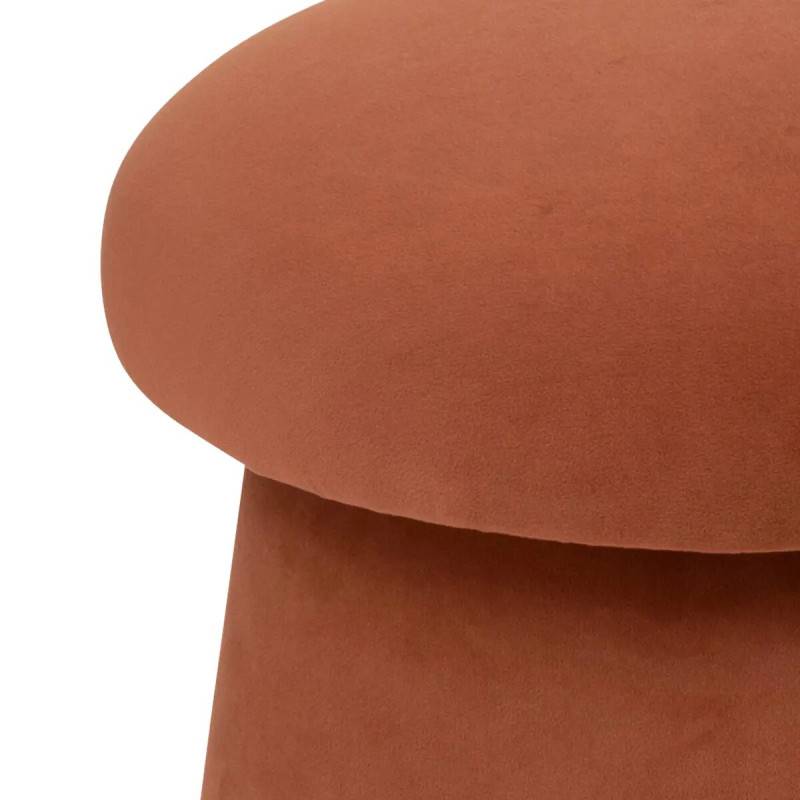 Pouf en velours 40 cm coloris ambre Noa Atmosphera - Image 2