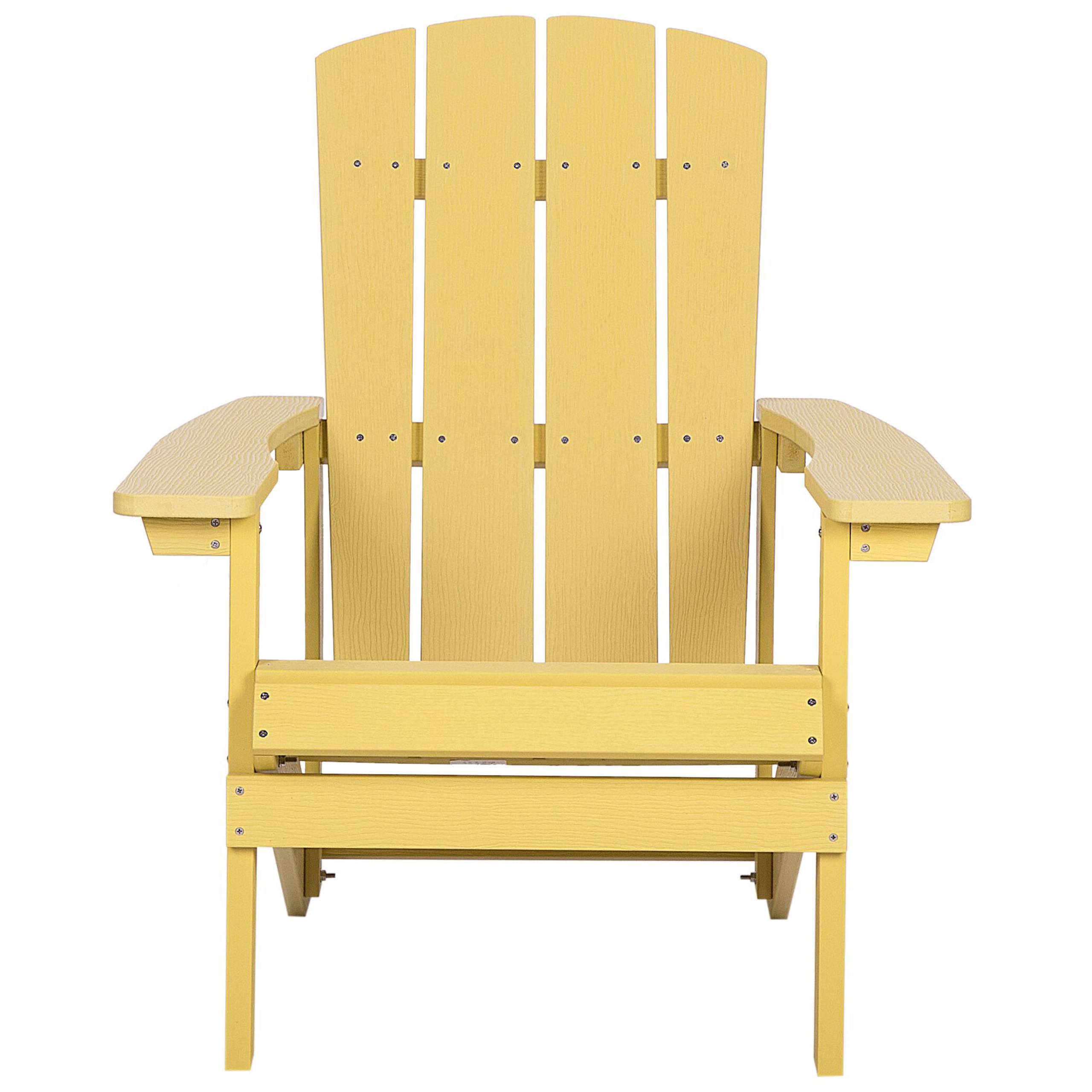Beliani - Chaise de jardin Bois synthétique Jaune ADIRONDACK - Beliani - Image 4