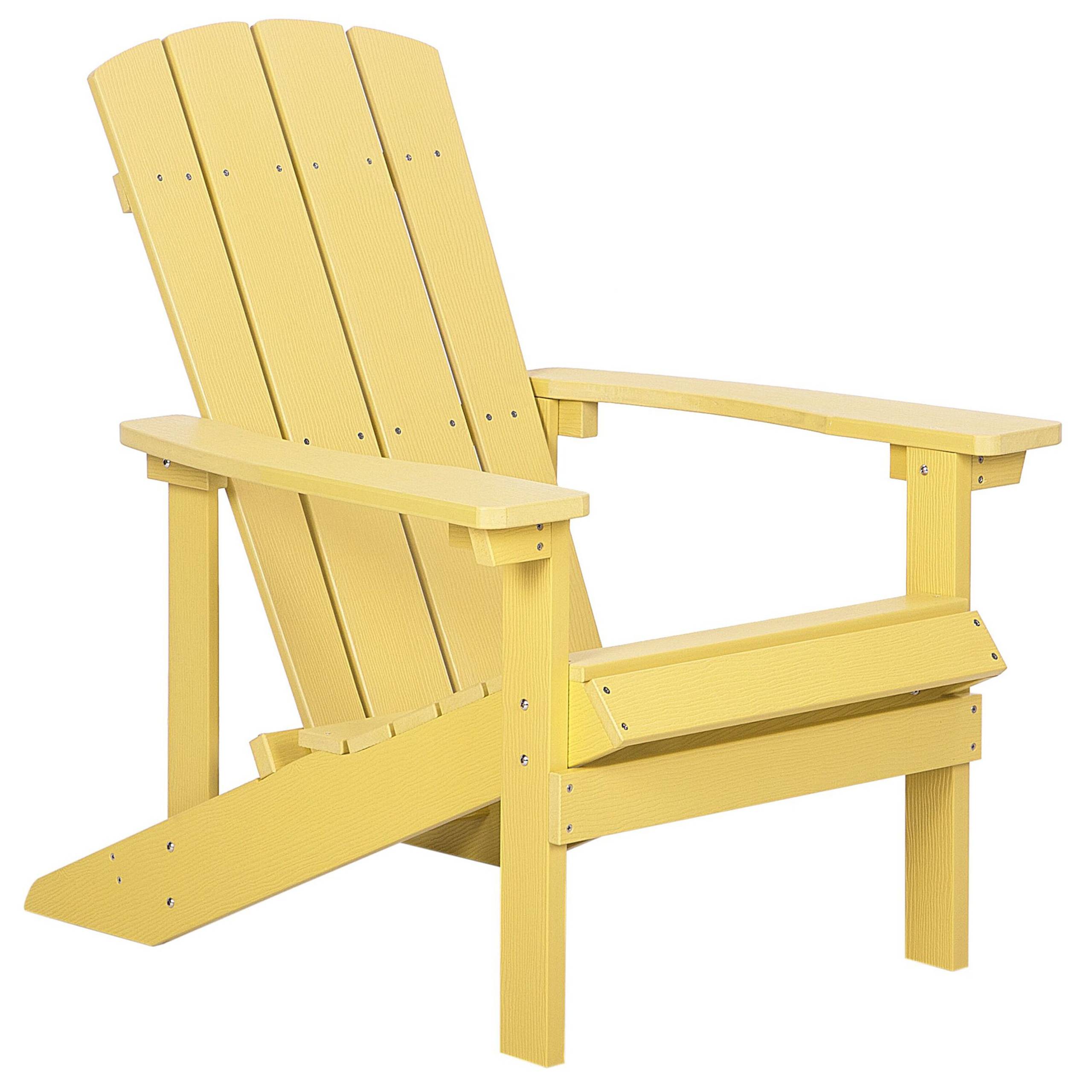 Beliani - Chaise de jardin Bois synthétique Jaune ADIRONDACK - Beliani - Image 2