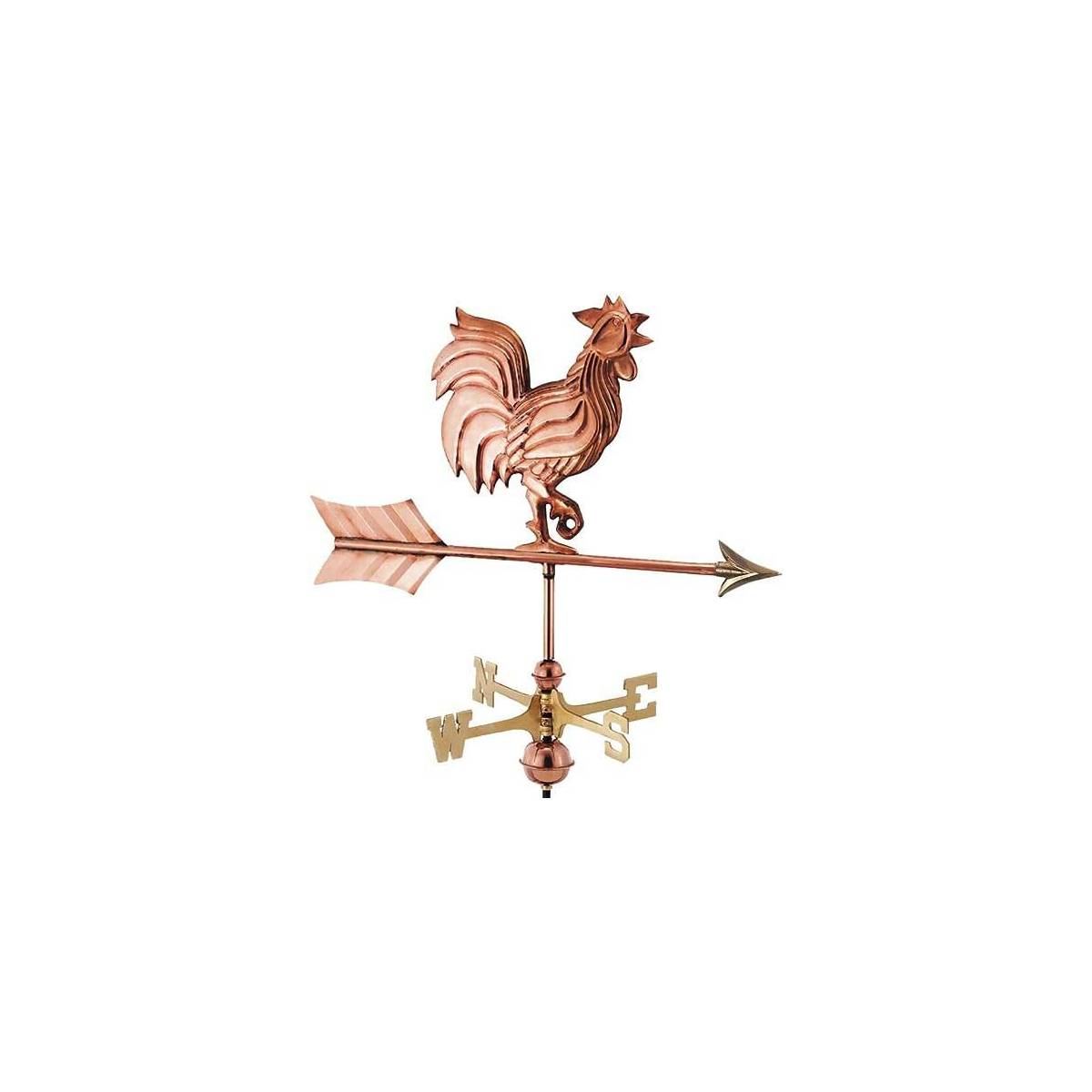Good Directions - Girouette en cuivre Coq chantant - Image 1