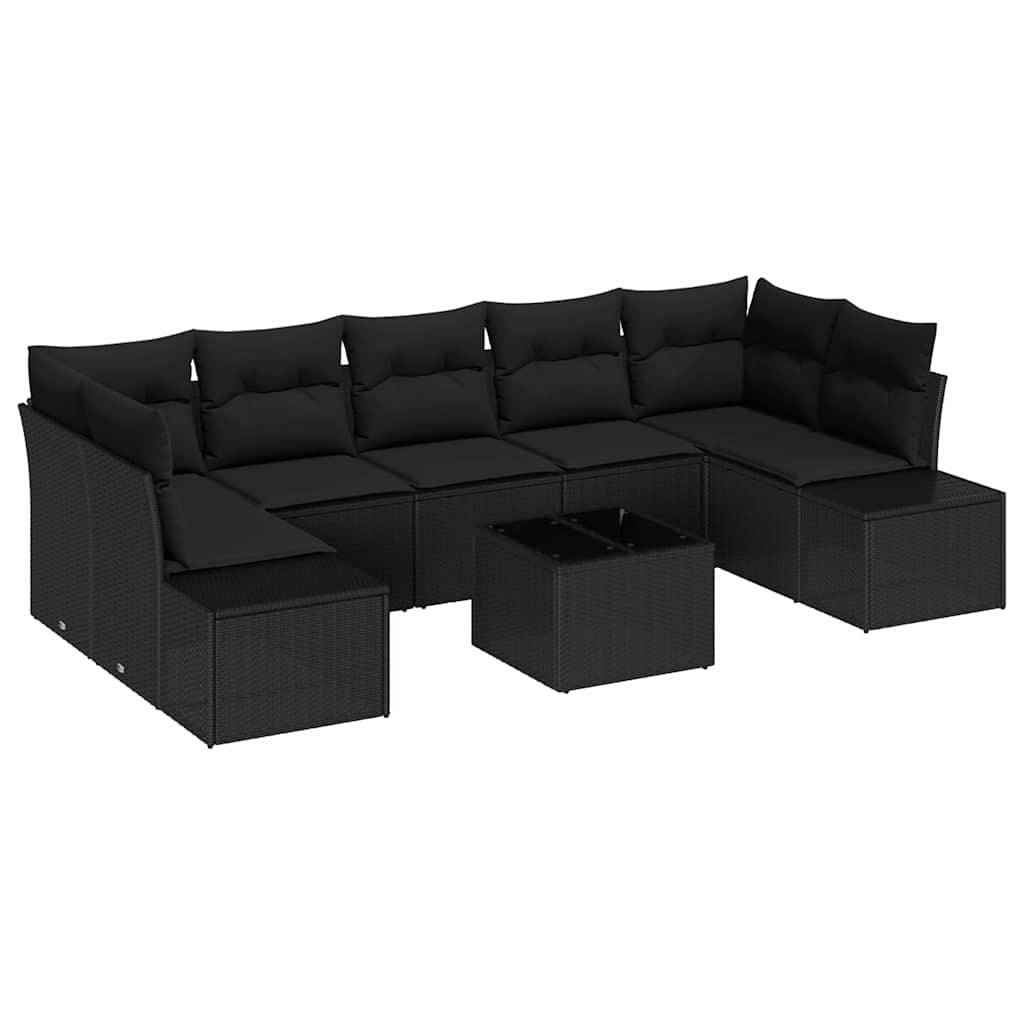 ComfortXL - Salon de jardin modulable 8 éléments en polyrotin résistant pour balcon et terrasse Noir – ComfortXL Outdoor Living - Image 2