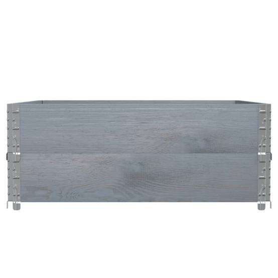 Jardinière bois de pin massif gris 100 x 100 x 41 cm - PANGIVO - Image 3