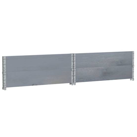 Jardinière bois de pin massif gris 100 x 100 x 41 cm - PANGIVO - Image 5
