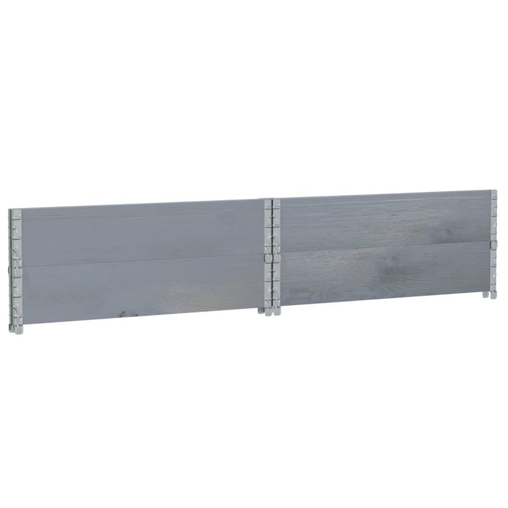 Jardinière bois de pin massif gris 100 x 100 x 41 cm - PANGIVO - Image 5
