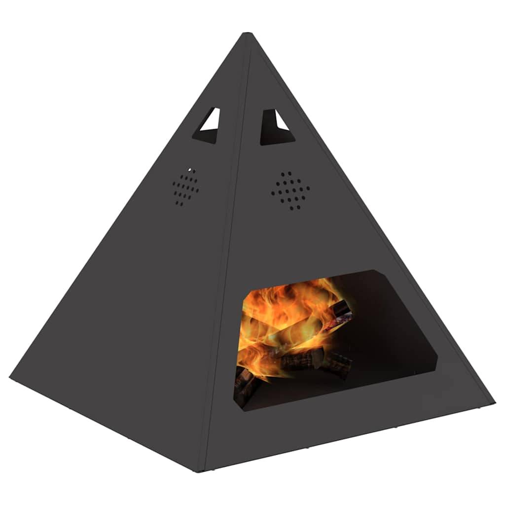 ComfortXL - Brasero pyramide foyer de jardin en acier design moderne 51 cm Noir – ComfortXL Outdoor Living - Image 3