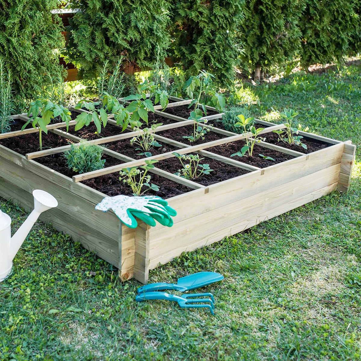 Carré potager en bois 16 cases 240 L - Cémonjardin - Image 2