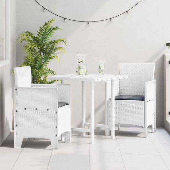 Chaise de jardins polypropylène blanc 53 x 49 x 85 cm, Poids :13kg - PANGIVO - Image 1