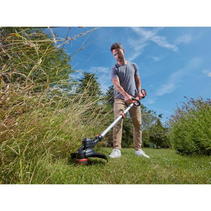 Coupe bordures sans fil 36 V 33 cm PowerCommand, tête orientable 180° et batterie 2,5 Ah - BLACK + DECKER - Image 4