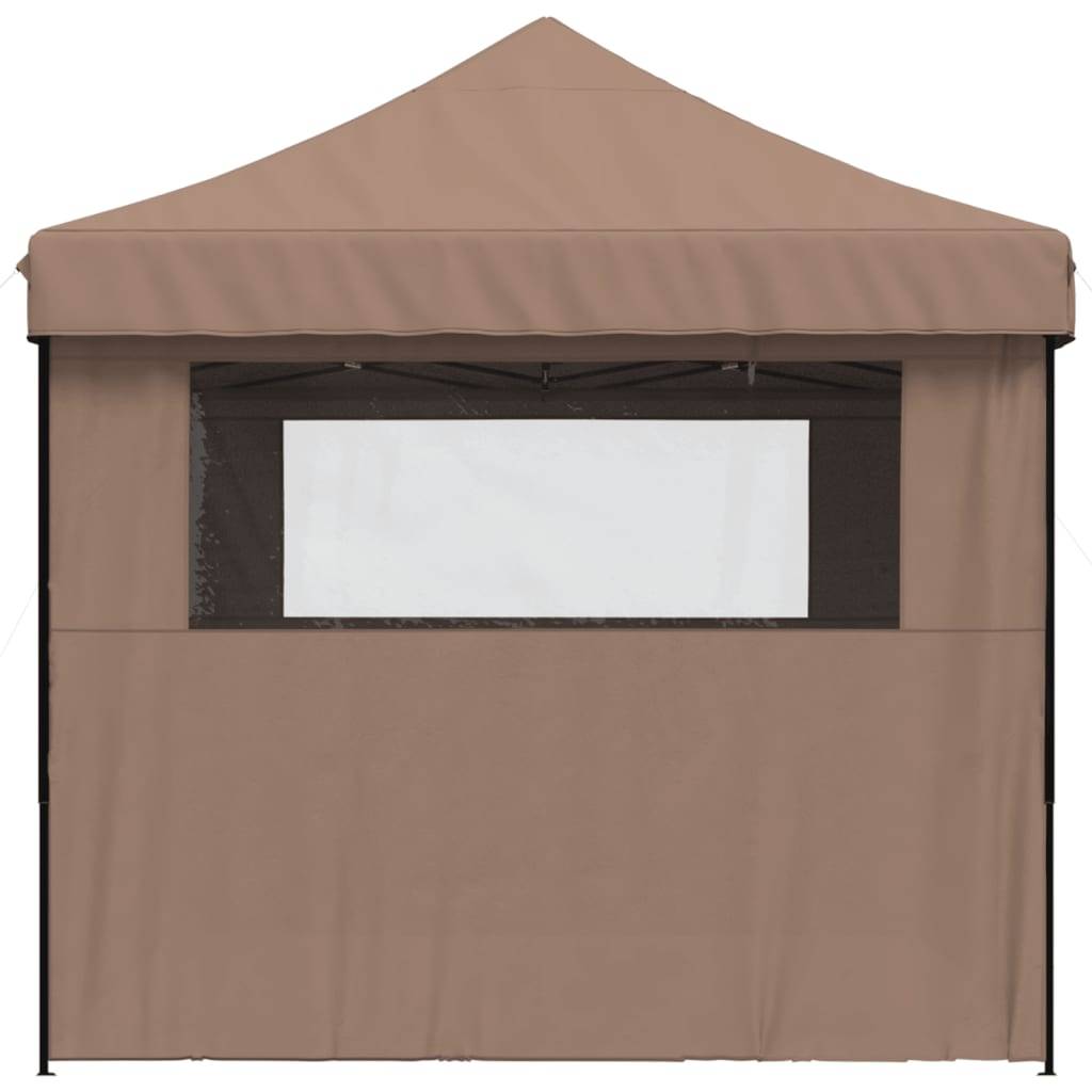 Chapiteau Professionnel 4.5x3 m Acier Pliant 4 Côtés Fenêtres Marron – ComfortXL Outdoor Living - Image 4