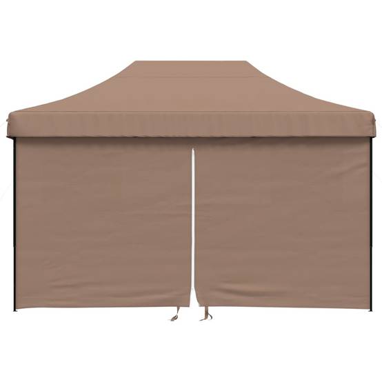Chapiteau Professionnel 4.5x3 m Acier Pliant 4 Côtés Fenêtres Marron – ComfortXL Outdoor Living - Image 3