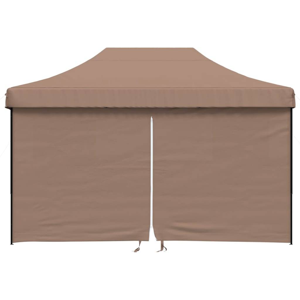 Chapiteau Professionnel 4.5x3 m Acier Pliant 4 Côtés Fenêtres Marron – ComfortXL Outdoor Living - Image 3