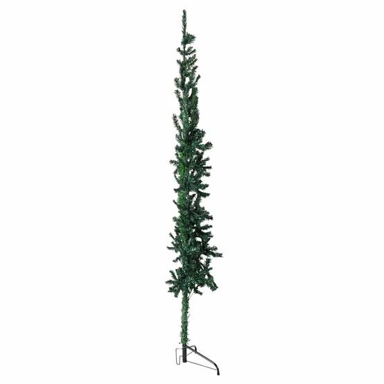 Demi Sapin de Noël | Arbre de Noël artificiel mince avec support Vert 180 cm Maison Chic - Image 4