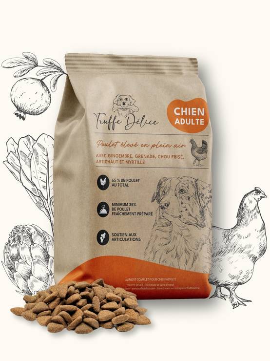 Autre - Croquettes chien adulte - Poulet élevé en plein air Truffe Délice