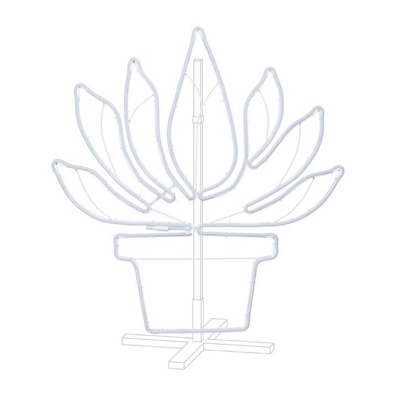 Lotti - Lampe néon déco plante en pot 81x77 cm 672 leds blanc chaud / vert Lotti - Image 5