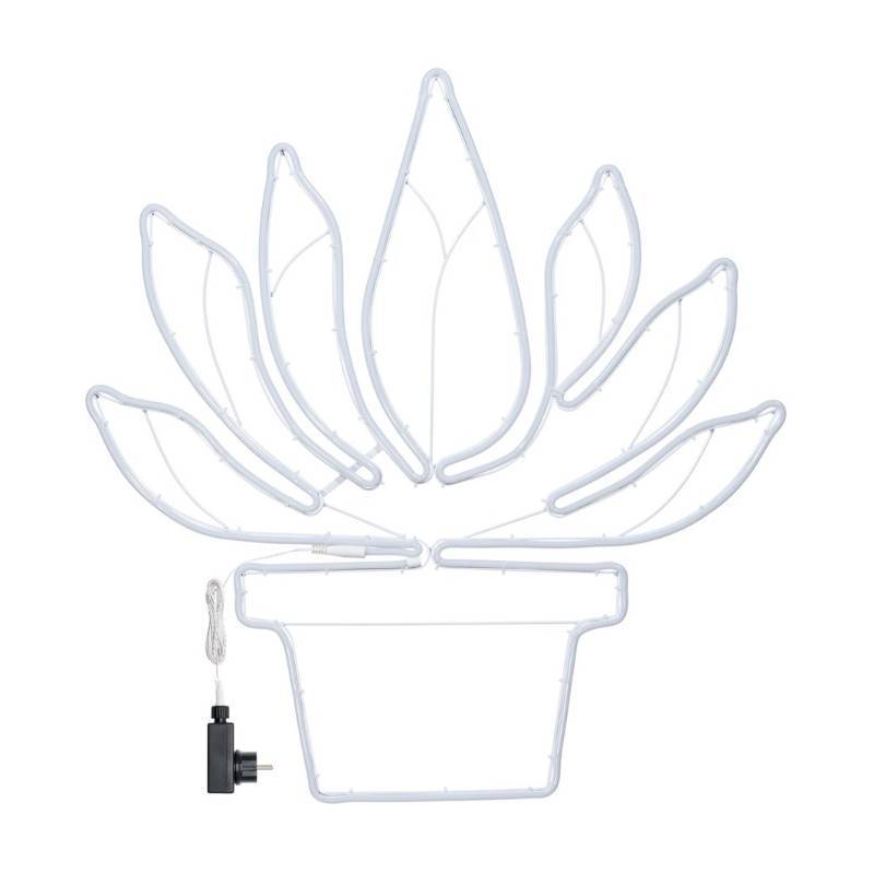 Lotti - Lampe néon déco plante en pot 81x77 cm 672 leds blanc chaud / vert Lotti - Image 2