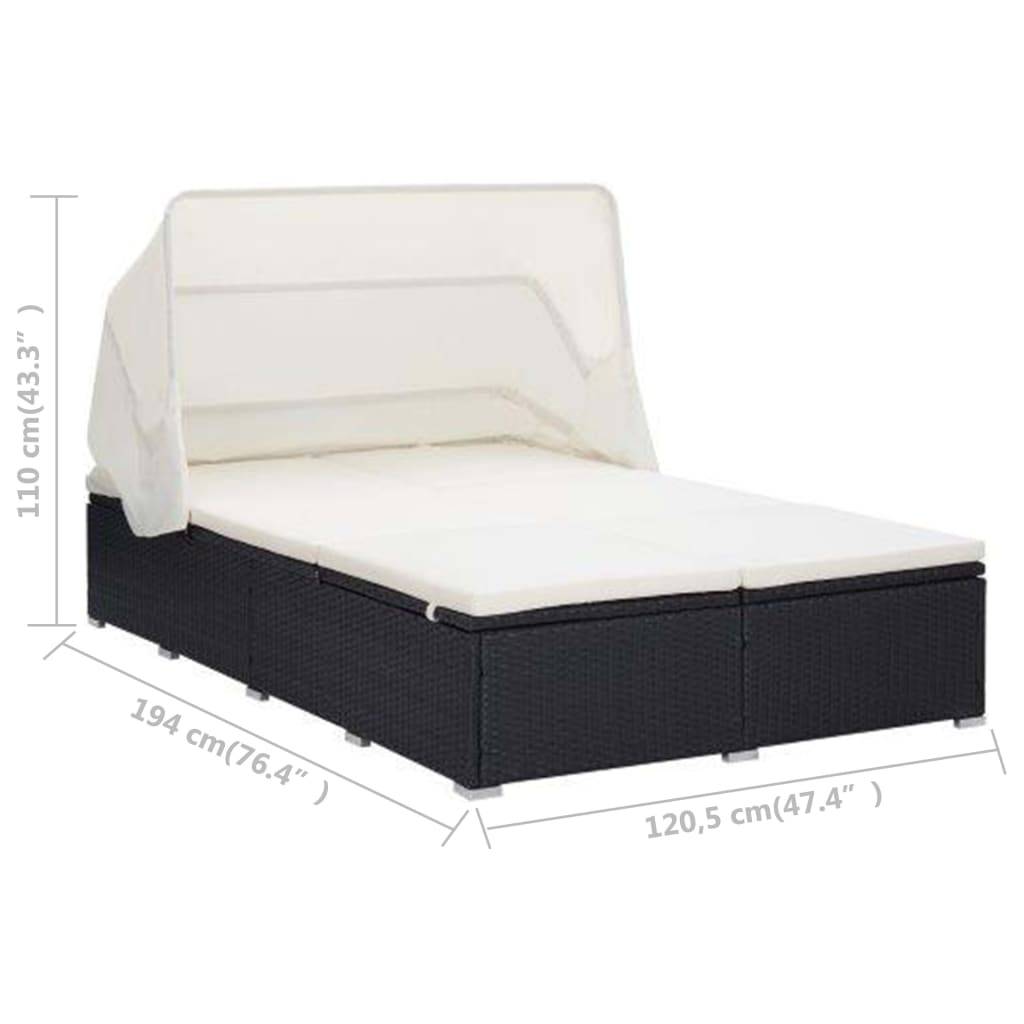 Prolenta Premium - Chaise longue pliante/transat Vrenja Blanc 194 X 120,5 X 110 cm - P87209B - Image 8