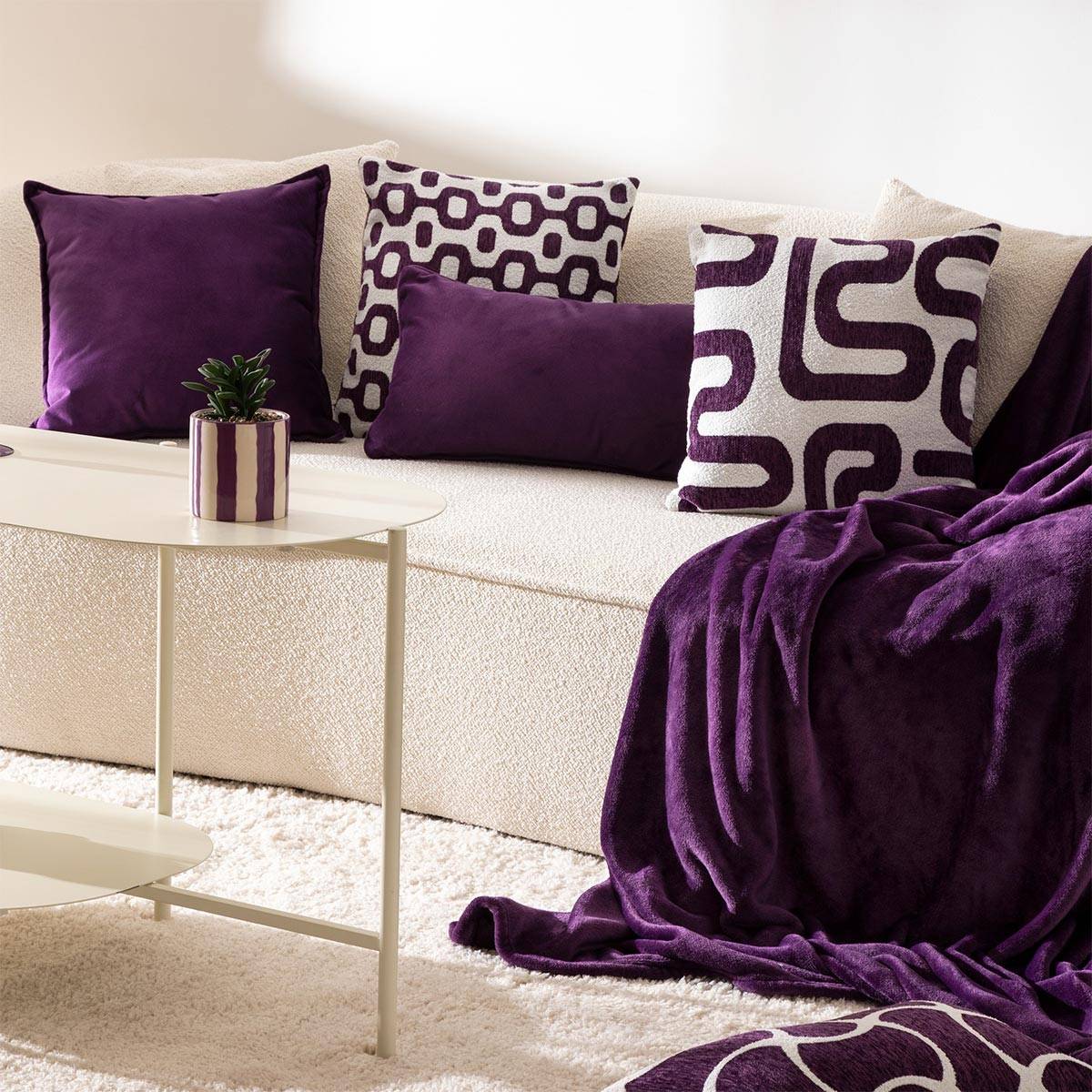 Atmosphera - Coussin déhoussable Violet 30 x 50 cm - Image 6