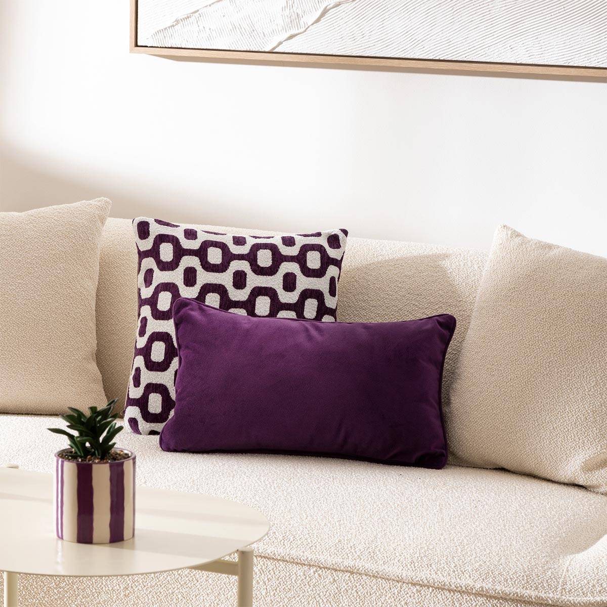 Atmosphera - Coussin déhoussable Violet 30 x 50 cm - Image 5