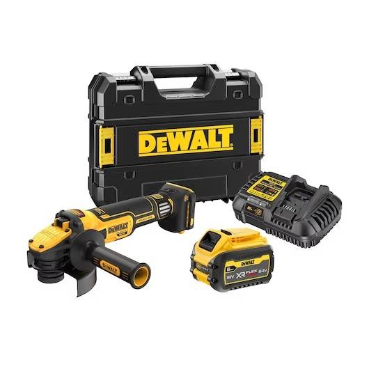 Meuleuse d'Angle à Vitesse Variable 125 mm XR 18V ADVANTAGE DEWALT 6Ah Li-Ion Brushless Interrupteur à Glissière - DCG409VST1-QW - Image 1