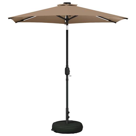 Parasol polyester taupe 226 x 226 x 228 cm - PANGIVO - Image 2