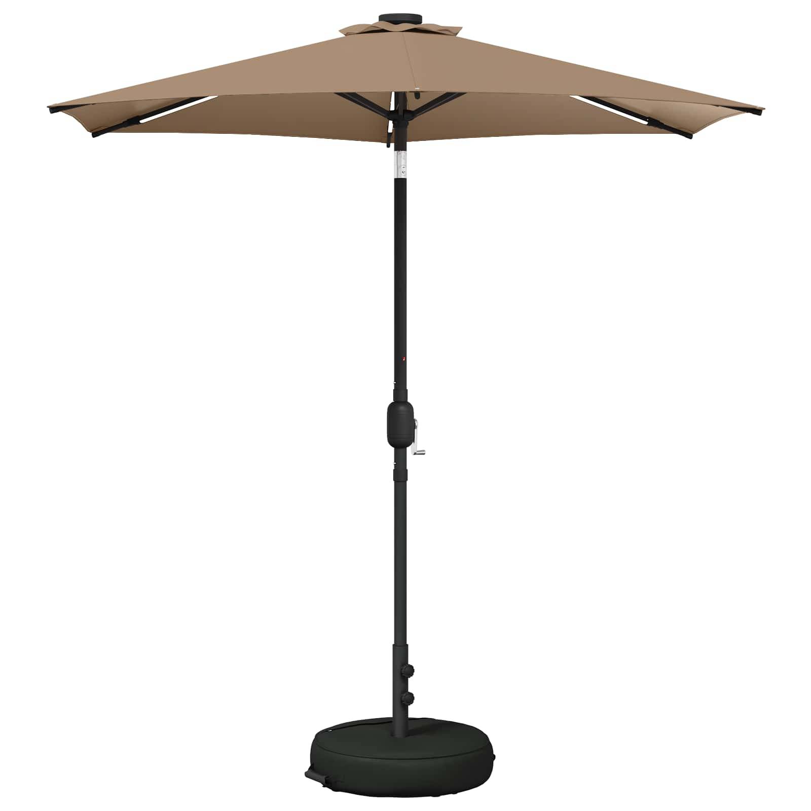 Parasol polyester taupe 226 x 226 x 228 cm - PANGIVO - Image 2